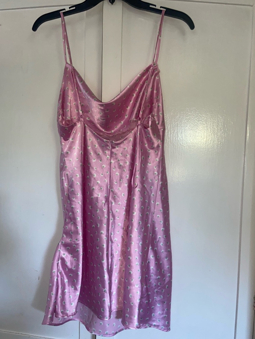 Zara Pink Satin Mini Slip Dress - Picture 8 of 9